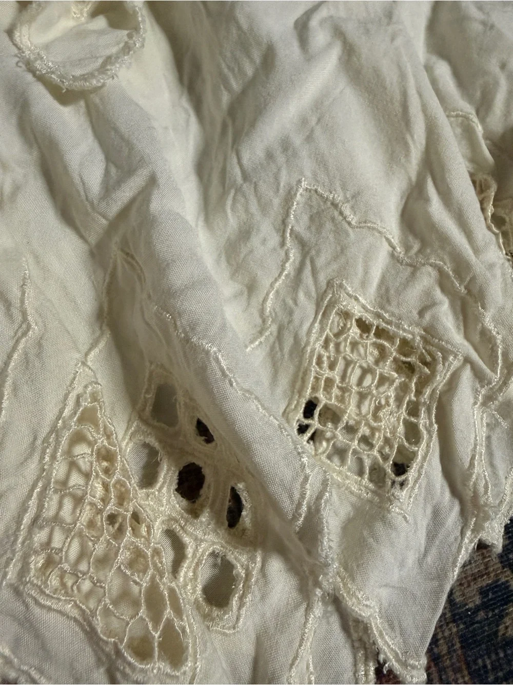 Vintage!! Cotton Embroidered Anglaise Stevie Nicks Boho Skirts of your dreams!!